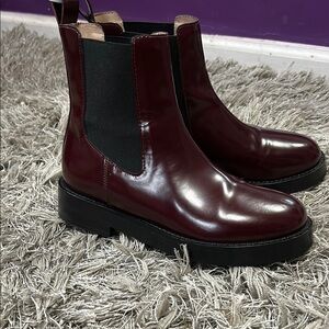 J. Crew Women's Burgundy Chelsea Boots